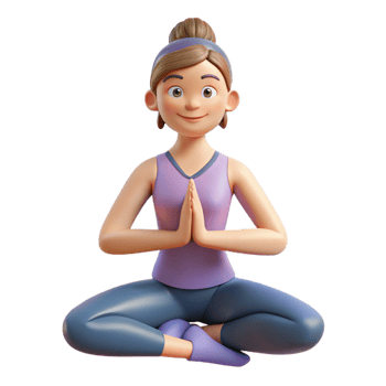 elegant traditional Yoga instructor in a pose, detailed png