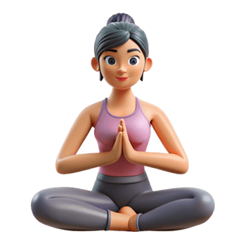 serene modern Woman in yoga pose, detailed png