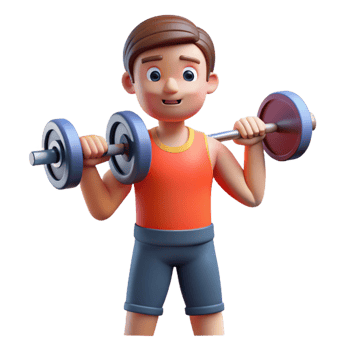 wonderful artistic Man lifting weights, premium png