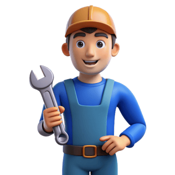 magnificent artistic Mechanic holding a wrench, exclusive png