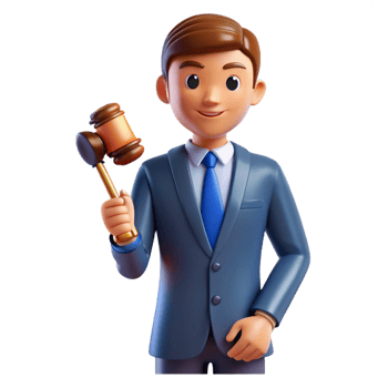 dramatic vintage Lawyer in suit holding gavel, authentic png