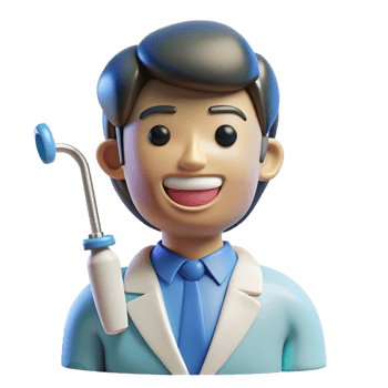 dramatic artistic Dentist with dental tools, 4K png