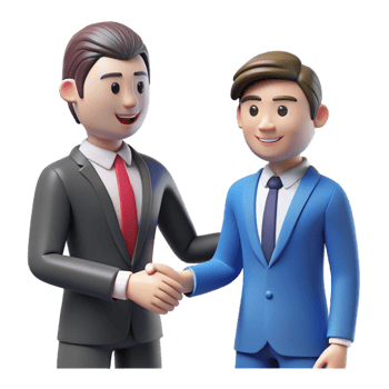 beautiful traditional Salesperson in suit shaking hands, high quality png