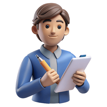 magnificent classic Writer with pen and paper, high quality png
