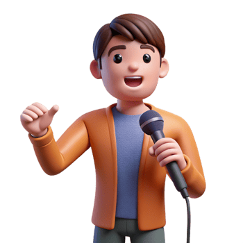 impressive rustic Singer holding microphone, exclusive png