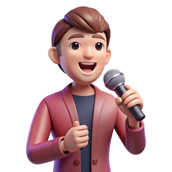 stunning vintage Singer holding microphone, premium png