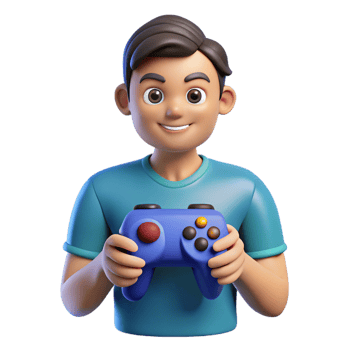extraordinary artistic Gamer with game controller, premium png