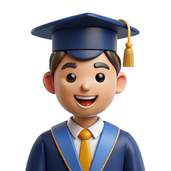 stunning creative Happy graduate in cap and gown genuine png