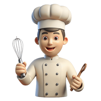 magnificent vintage Chef holding a knife and whisk high quality png