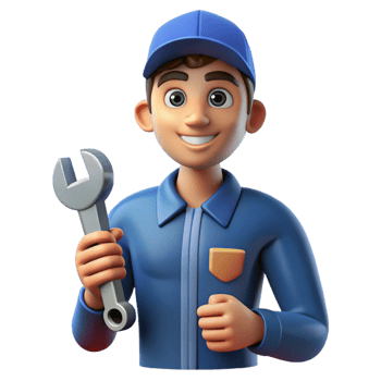 vibrant vintage Mechanic holding a wrench high resolution png