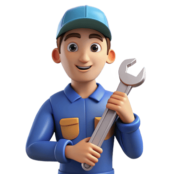 magnificent rustic Mechanic holding a wrench 4K png