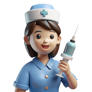 beautiful vintage Nurse with a syringe original png