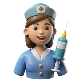 elegant creative Nurse with a syringe original png