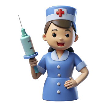 dramatic creative Nurse with a syringe premium png
