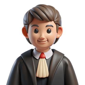 dramatic abstract Lawyer in a black robe high quality png
