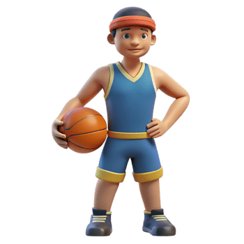 magnificent vintage Athlete holding a basketball high quality png