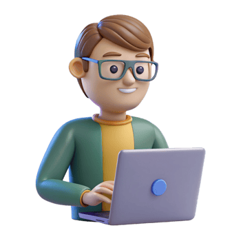 dramatic modern Programmer coding on a laptop professional png