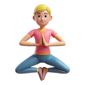 vibrant classic Yoga instructor in a pose premium png
