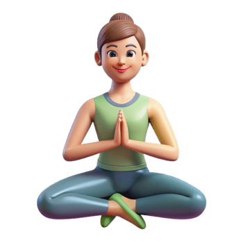 dramatic creative Yoga instructor in a pose premium png