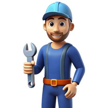 magnificent traditional Mechanic in coveralls holding a wrench detailed png