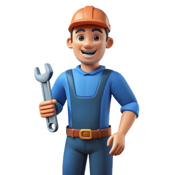 impressive contemporary Mechanic in coveralls holding a wrench high resolution png
