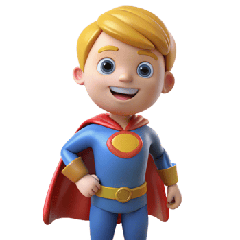 stunning classic Happy child wearing a superhero costume professional png