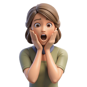 extraordinary contemporary Surprised woman with hands on her cheeks exclusive png