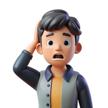 vibrant creative Confused student scratching their head genuine png
