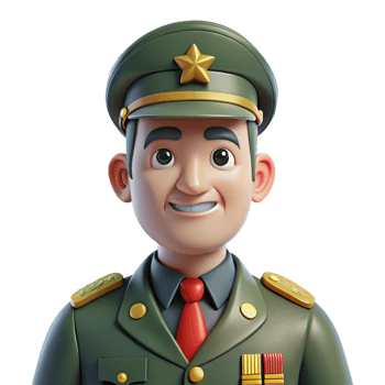 impressive traditional Proud veteran wearing military uniform high quality png