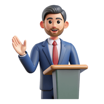 wonderful classic Speaker giving a presentation with hand gestures genuine png