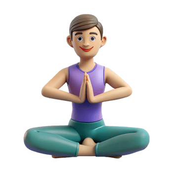 vibrant artistic Yoga instructor in a yoga pose original png