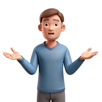 impressive contemporary Man shrugging his shoulders high quality png