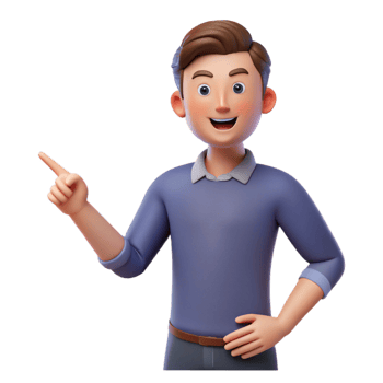 beautiful artistic Man pointing to the left exclusive png