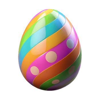 extraordinary artistic Easter egg with a colorful design detailed png