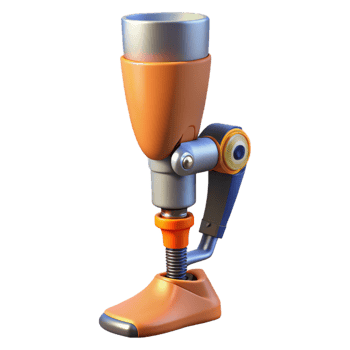 magnificent minimalist Advanced prosthetic leg with hydraulic components exclusive png