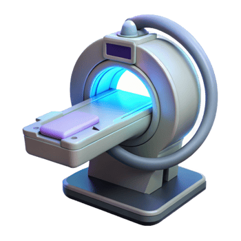 extraordinary traditional Advanced medical scanner with glowing probes original png