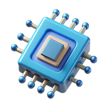 impressive contemporary Microchip with complex circuitry pattern high resolution png