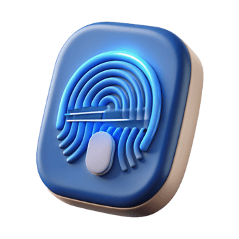 beautiful modern Biometric fingerprint scanner with glowing sensor authentic png