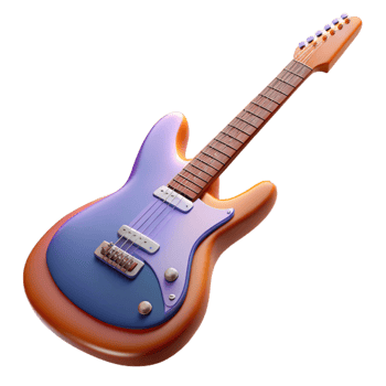 extraordinary artistic Electric guitar with humbucker pickups high quality png