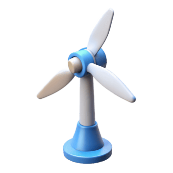 extraordinary minimalist Wind turbine generating electricity premium png