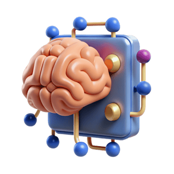 impressive traditional Brain-computer interface connecting mind to machine detailed png