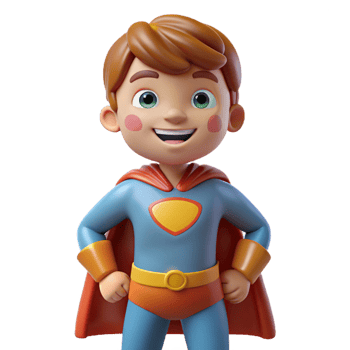 wonderful artistic Happy child wearing a superhero costume, exclusive png