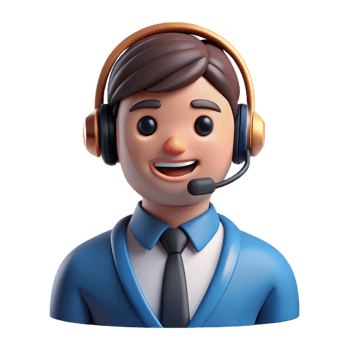 stunning creative Customer service representative with a headset, detailed png