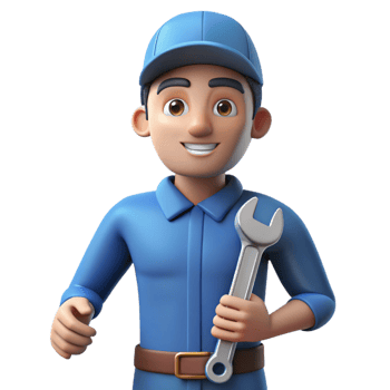 vibrant classic Mechanic holding a wrench, original png
