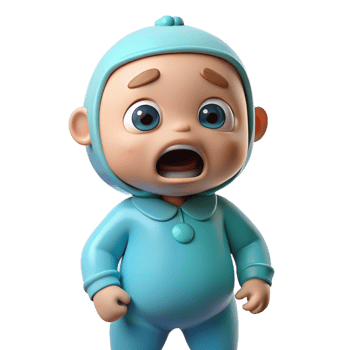 magnificent creative Crying baby in a onesie, professional png