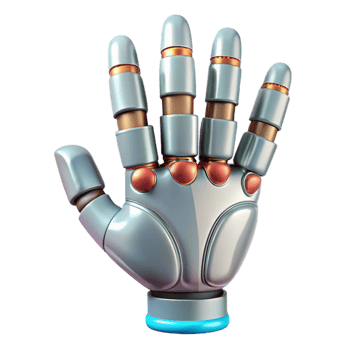 beautiful abstract High-resolution render of a robotic hand, high quality png