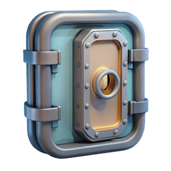 serene creative Single spaceship door with airtight seal, authentic png