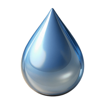 elegant creative A single teardrop made of glass, 4K png
