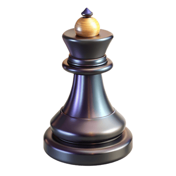 beautiful creative A chess piece, the king, made of obsidian, premium png