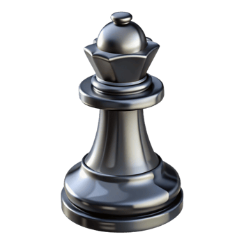 magnificent classic A chess piece, the king, made of obsidian, original png